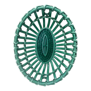 Green Majolica Reticulated Basket Sarreguemines, Circa 1870