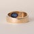 Modern Late 20th Century Estate 14k Gold 1 Carat Blue Sapphire Cabochon Bezel and Diamond Ring Band, Size 9.25 For Sale - Image 3 of 4