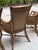 Set of 4 Asian Chinoiserie Faux Bamboo Armchairs With Sculptural Metal Fish Motifs For Sale - Image 15 of 17