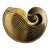 1980’s Large Brass Gold Shell Nautilus Wall Pocket For Sale
