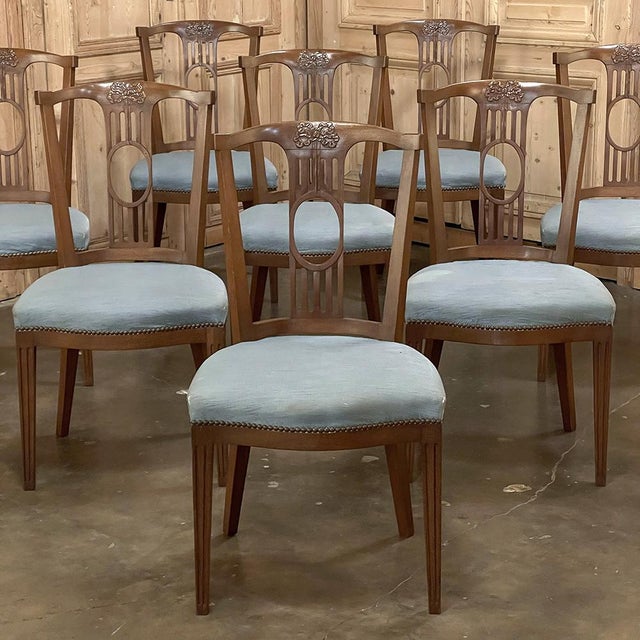 Set of 8 English Hepplewhite Dining Chairs Chairish