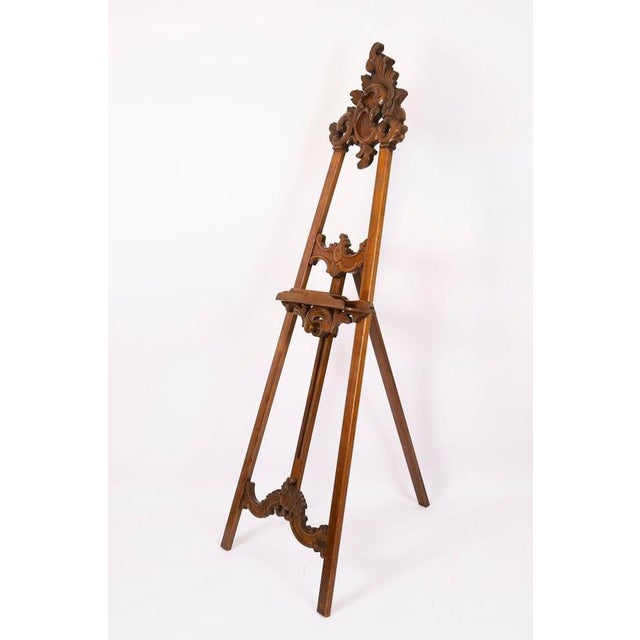 Rococo Antique Rococo Revival Walnut Artist's Easel, 1880 For Sale - Image 3 of 17