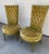 A striking pair of vintage Hollywood Regency high-back chairs by Lewittes & Sons of Taylorsville, North Carolina,...
