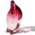 Mid-Century Modern Murano Sommerso Dark to Clear Pink Body Gold Flecks Accents Italian Art Glass Bird Sculpture Figurine For Sale - Image 3 of 8
