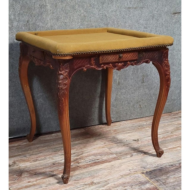 Brown Provençal Game Table in Carved Walnut For Sale - Image 8 of 8