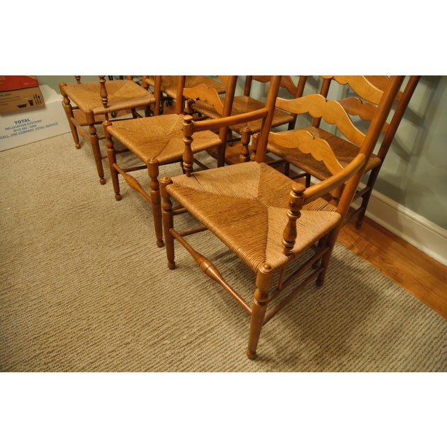 Ethan Allen Ladder Back Dining Chairs Set of 6 Chairish