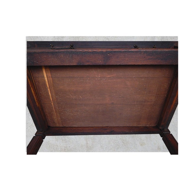 Mid 19th Century English Oak Arts & Crafts Table For Sale - Image 12 of 12