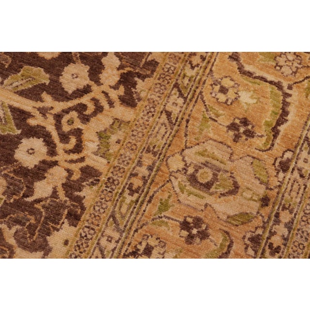 Textile Boho Chic Ziegler Brown Tan Hand-Knotted Wool Rug - 7'7'' X 10'0'' For Sale - Image 7 of 8