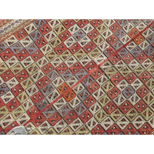 Textile Nomadic Style Handmade Kilim Rug - 58" X 98" For Sale - Image 7 of 10
