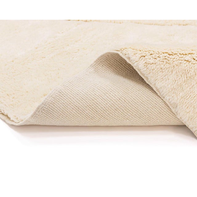 Contemporary Classic Asymmetrical Diamond Hand-Knotted Wool Rug | 13'2" X 9'11" | One of a Kind For Sale - Image 3 of 8