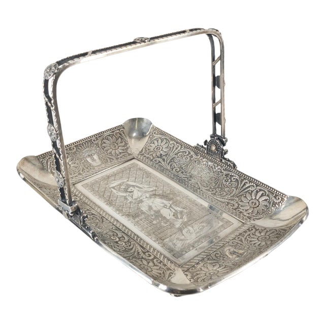 19th Century Aesthetic Silver Plate Bread Basket by Rogers & Bro For Sale