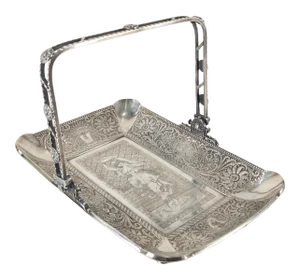19th Century Aesthetic Silver Plate Bread Basket by Rogers & Bro