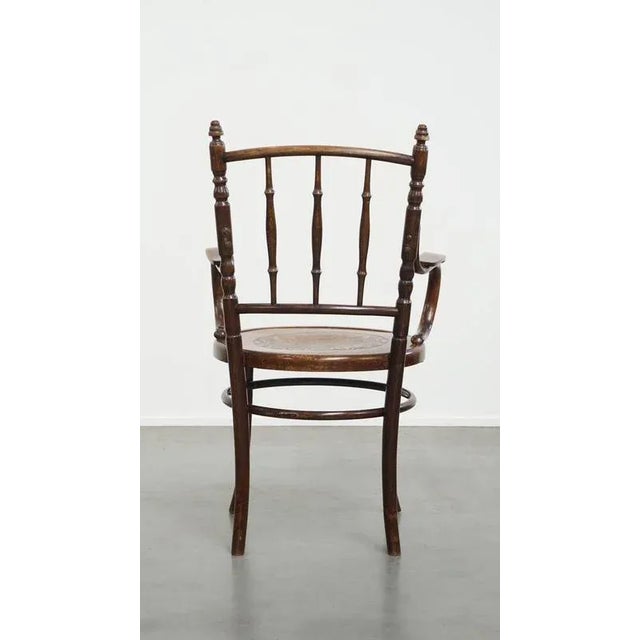 Thonet Antique Wooden Armchair by Mundus for Thonet For Sale - Image 4 of 18