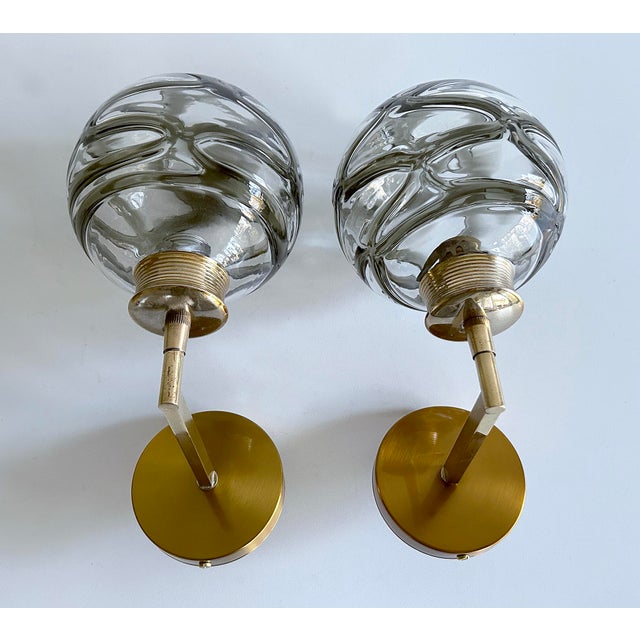 Mid-Century Modern Vintage Murano Glass Sconces from Doria, 1970s, Set of 2 For Sale - Image 3 of 18
