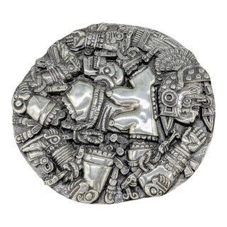 Aztec Coyolxauhqui Relief by d'Argenta (.925 Silver) For Sale