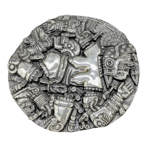 Aztec Coyolxauhqui Relief by d'Argenta (.925 Silver)