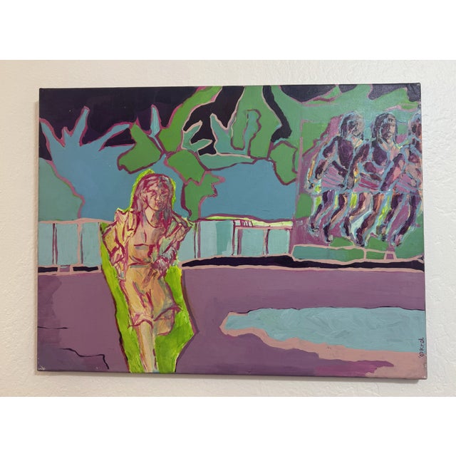 Textile Original Acrylic on Canvas by Danka Krol For Sale - Image 7 of 7