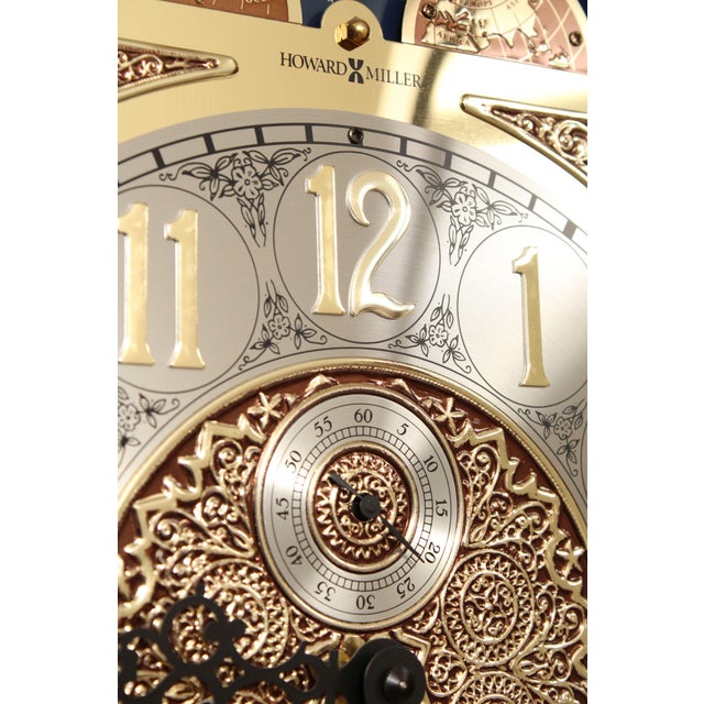 2000 - 2009 Howard Miller 'Westbourne' Mahogany Grandfather Clock For Sale - Image 5 of 12