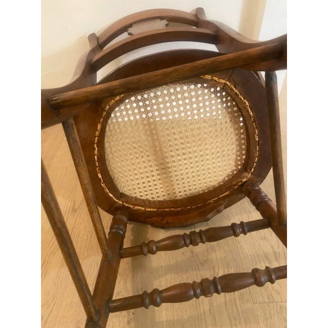 Late 19th Century Walnut Chair With Caned Seat For Sale - Image 6 of 7