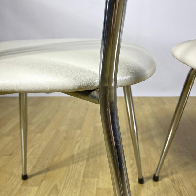White Mid-Century Style Dining Chairs, Set of 4 For Sale - Image 8 of 18