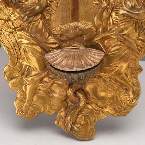 Gilded Bronze Holy Water Stoup For Sale - Image 4 of 8
