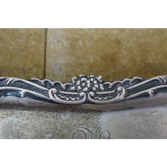 Metal Antique Art Nouveau Duhme & Co Sterling Silver 925 Pin Tray Dish 44g 5.5" For Sale - Image 7 of 11