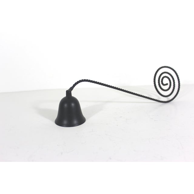 Large Vintage Black Candle Snuffer, Twisted Scroll Handle, Spanish Revival For Sale - Image 6 of 7