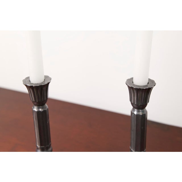 Art Deco Candleholders by Just Andersen, 1930s, Set of 2 For Sale - Image 6 of 11
