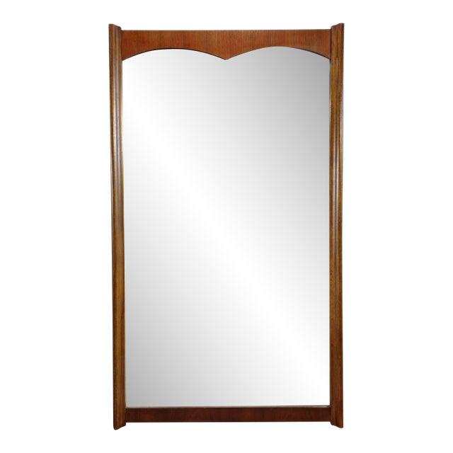 1960s Mid Century Modern Scultural Restored Original Wall Mirror For Sale