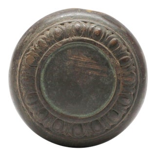 Antique Egg & Dart Bronze Entry Door Knob For Sale