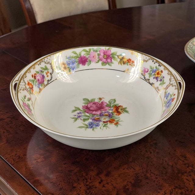 Traditional Vintage Seld Bavaria Rosenthal Floral "Donatello" Serving Bowl For Sale - Image 3 of 8