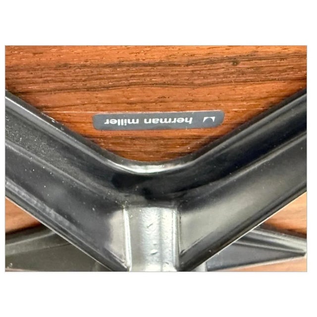 1980’s Rosewood and White Leather Herman Miller Eames Lounge Chairs For Sale - Image 13 of 13