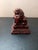 1940s 1940s Chinese Cinnabar Pedestal Foo Dog Figurine For Sale - Image 5 of 5