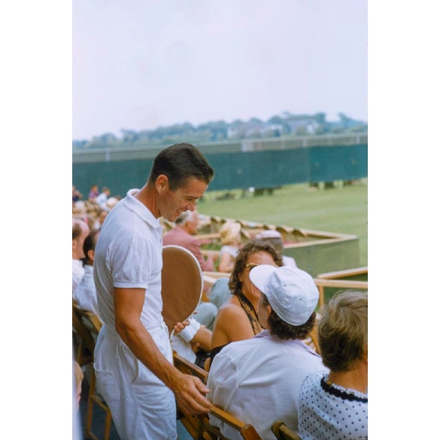 The Hamptons by Toni Frissell Courtside Conversations at the Beach Club South Hampton, August 1956. (Toni Frissell)...