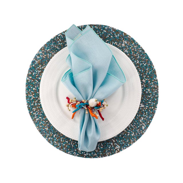 Green Linen Napkins, Set of 4 For Sale - Image 4 of 8