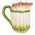 Vintage Italian Hand-Painted Asparagus Majolica Pitcher or Carafe For Sale