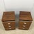 Pair of Walnut Three Drawer Nightstands With Burl Fronts and Silver Accents by National Mt. Airy For Sale In Philadelphia - Image 6 of 14
