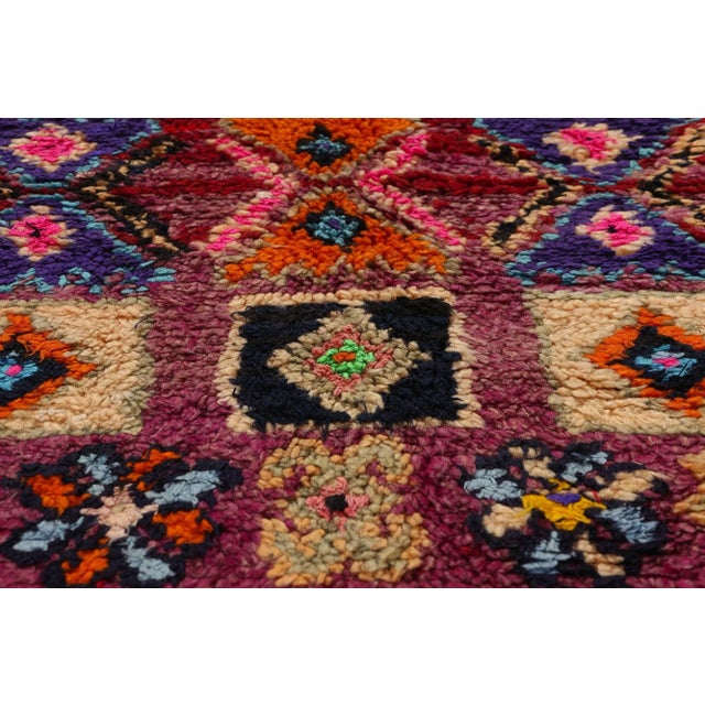 Late 20th Century Vintage Red Talsint Moroccan Rug - 03'10 X 07'09 For Sale - Image 5 of 9