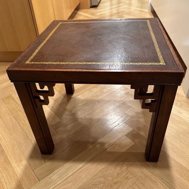 Mahogany Chinoiserie Side Tables With Gold Inlay, a Pair For Sale - Image 12 of 12