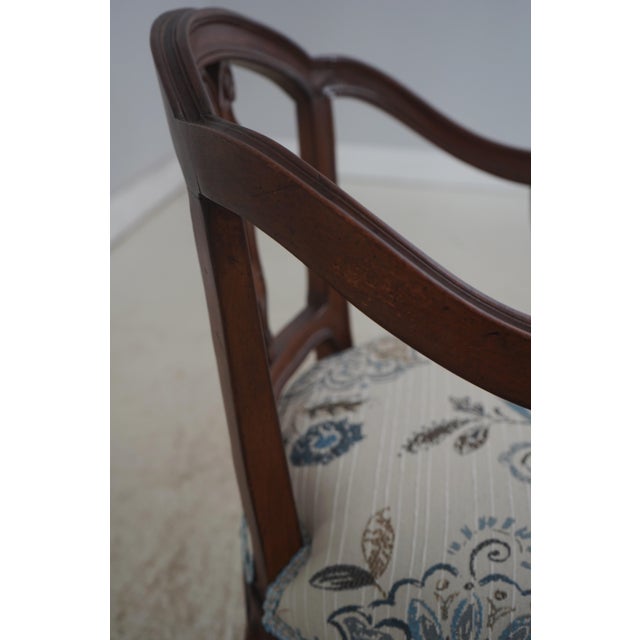 Vintage Italian Walnut Finish Vanity Bench Chair For Sale - Image 11 of 18