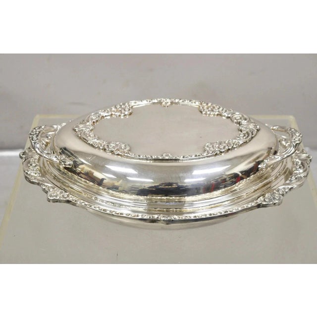 Vintage Sheridan English Regency Lidded Silver Plated Vegetable Casserole Dish For Sale - Image 11 of 11