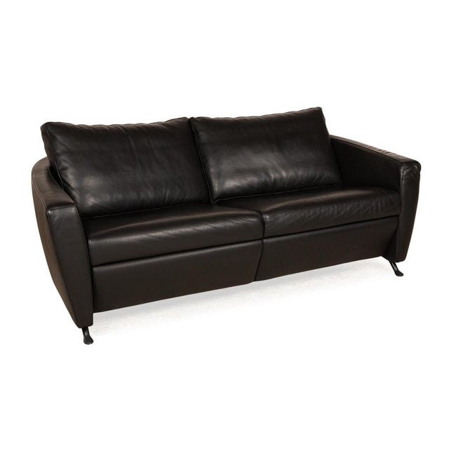 Sesame Leather 2-Seater Sofa from FSM For Sale - Image 9 of 15
