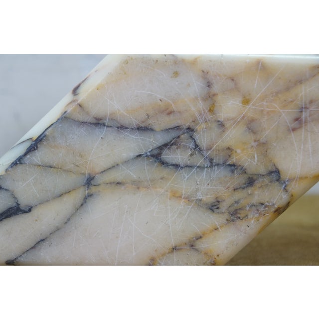 20th Century MCM 3 Tier Layered Marble Paperweight Parallelogram Stone Block For Sale - Image 11 of 12