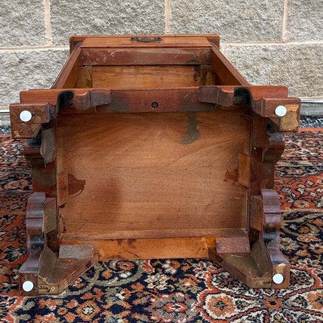 Vintage Kling Furniture Chippendale Solid Mahogany Nightstand With Drawer and Open Cabinet For Sale - Image 15 of 16