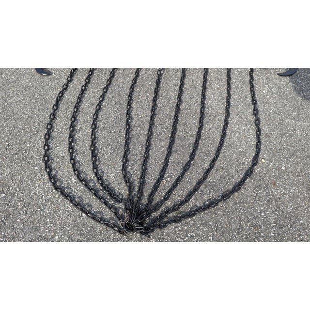 Metal Hand Forged Wrought Iron 9 Light Wall Sconce Gothic Candelabra Spanish Revival For Sale - Image 7 of 17