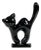 Belgian Art Deco Ceramic Cat Figurine, 1930s For Sale