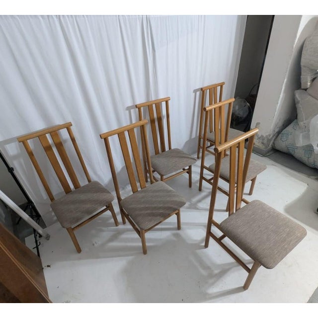 Zea Chairs attributed to Anning Sarian for Tisettanta, 1980s, Set of 6, in Good conditions. Designed 1980 to 1989 This...