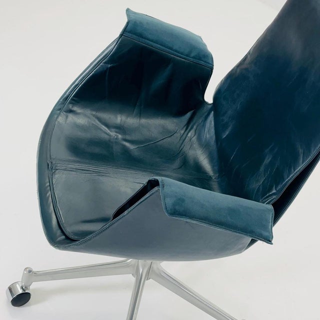 Mid-Century Dark Green Model 6727 Tulip Desk Chair by Preben Fabricius & Jørgen Kastholm for Walter Knoll, 1960s For Sale - Image 9 of 11
