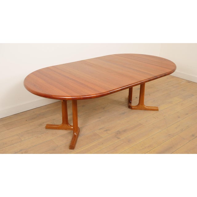 Vintage Extendable Teak Dining Table attributed to Dyrlund, 1960s For Sale - Image 3 of 11