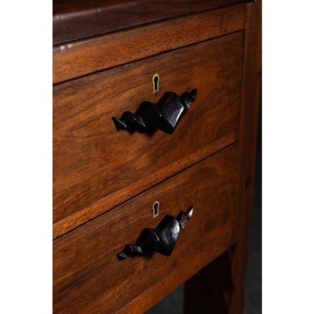 Brown Amsterdam School Desk, 1920s For Sale - Image 8 of 18